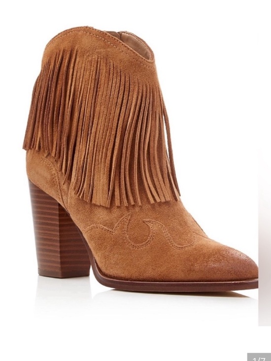Sam Edelman Shoes - Sam Edelman NWT NIB Benjie brown suede fringe ankle western boots